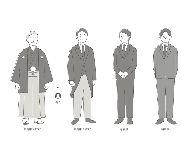 男性喪服の種類